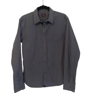 Untuckit Gray Button Down Long Sleeve Shirt Medium‎ Slim Fit